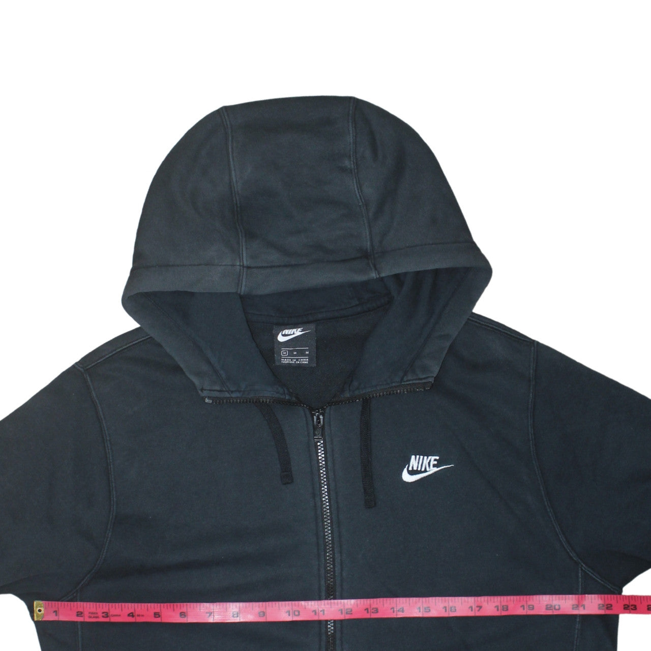 Nike Men's Black Full Zip Hoodie M Regular Fit Fleece Sweatshirt