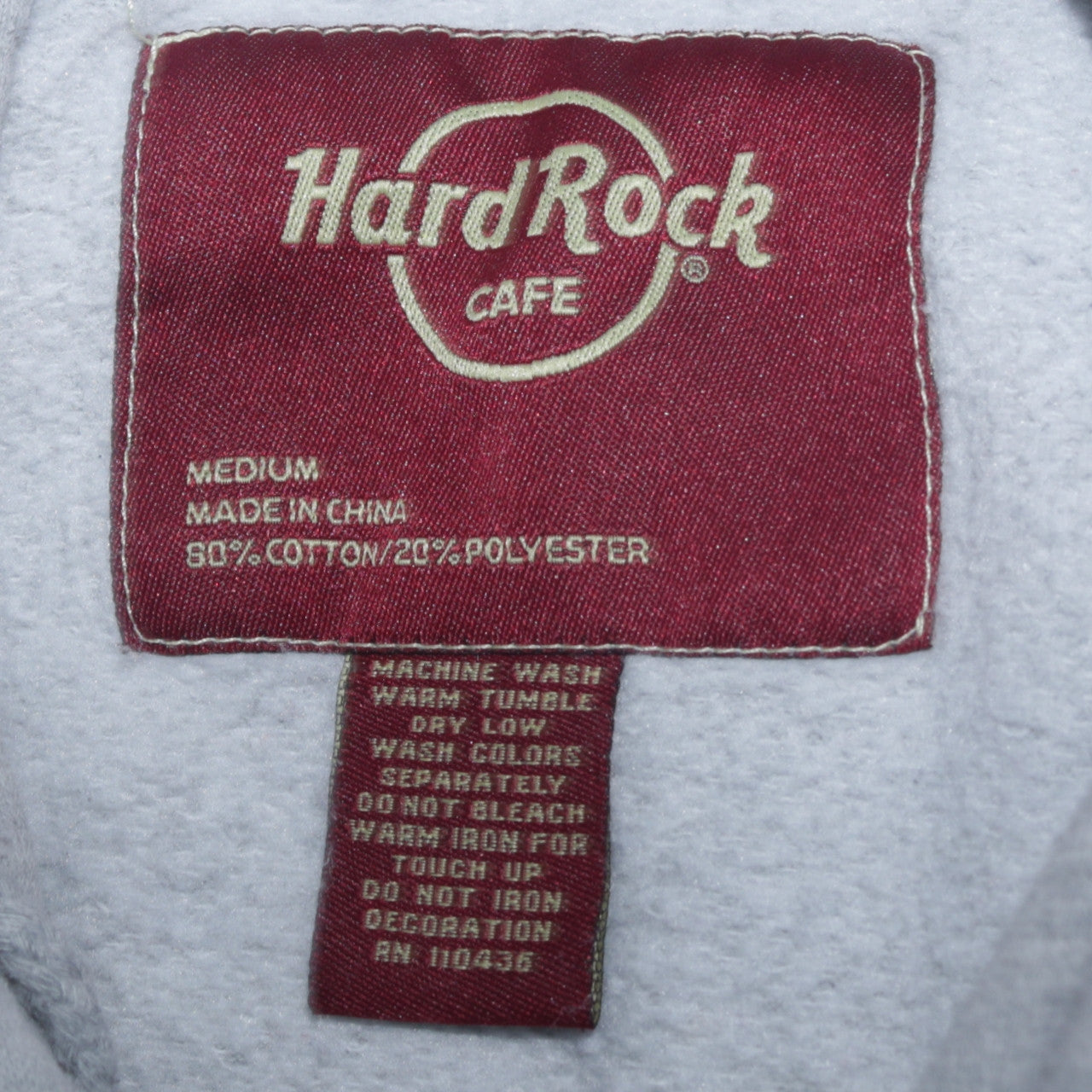Hard Rock Cafe Women’s Grey Pullover Hoodie Medium Cotton Blend