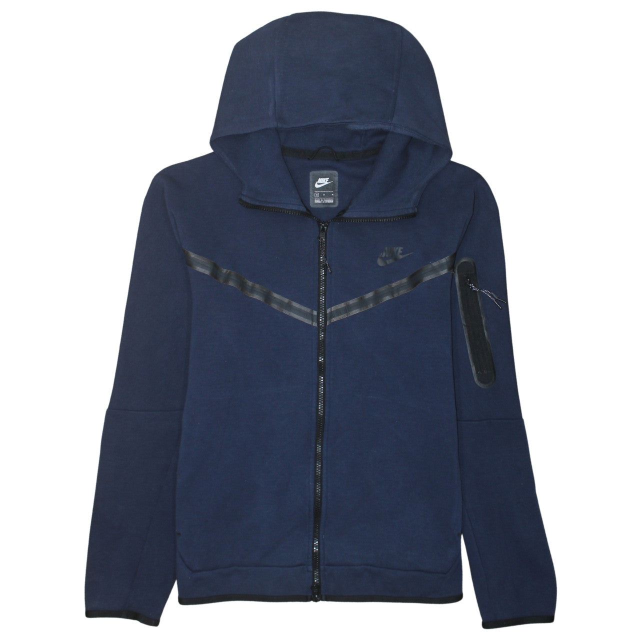 Nike Men's Navy Blue Full Zip Hoodie Size M Cotton Fleece