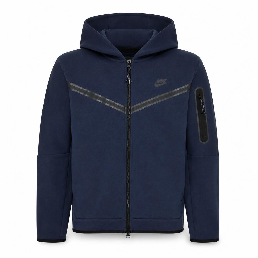 Nike Men's Navy Blue Full Zip Hoodie Size M Cotton Fleece