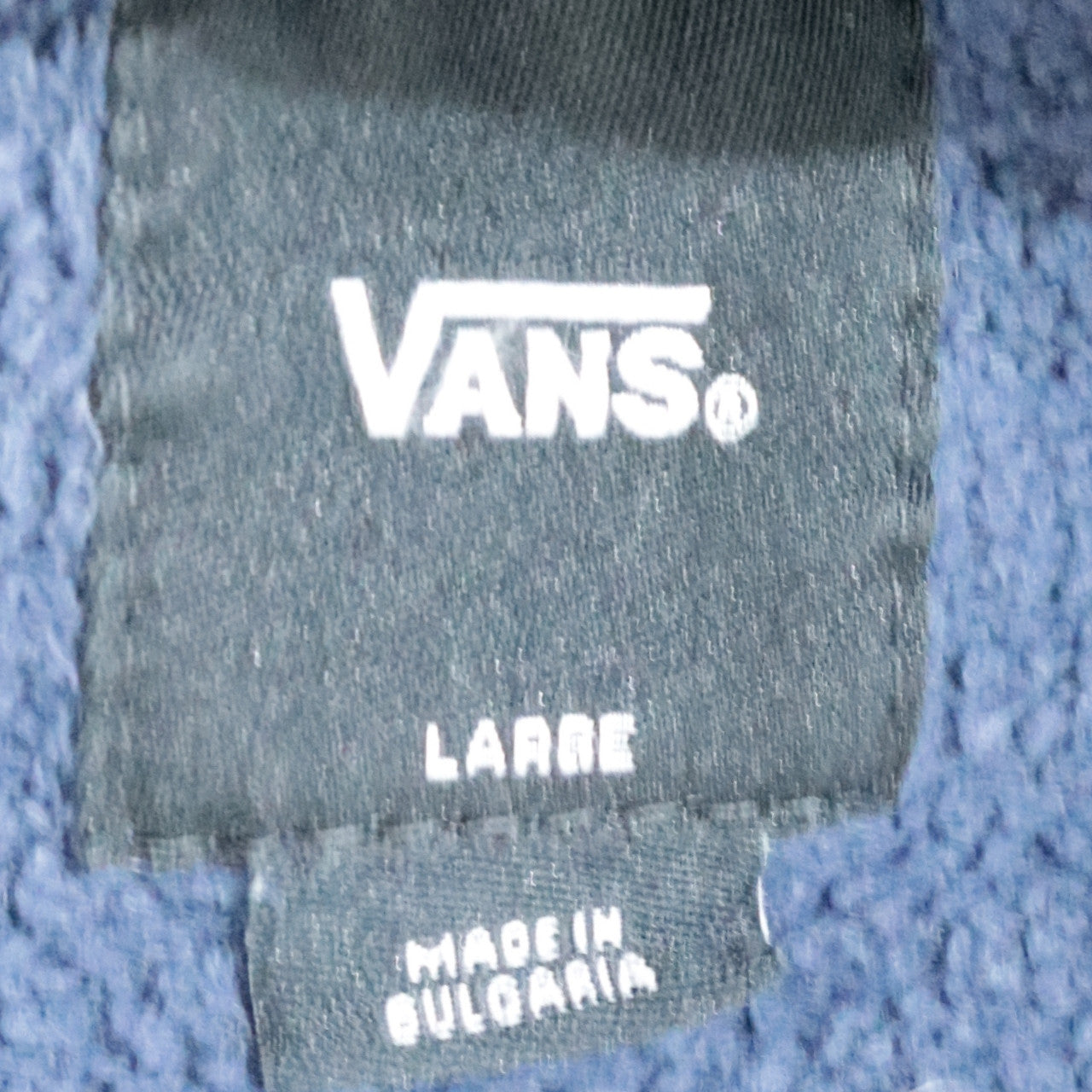 Vans Mens Blue Crew Neck Pullover Sweatshirt Size L Graphic Print