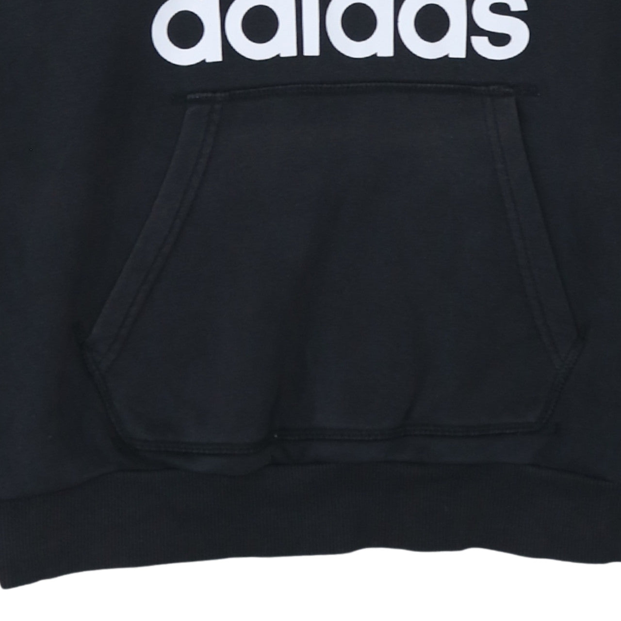 Adidas Women Black Pullover Hoodie Size 10 Trefoil Logo Comfortable Casual