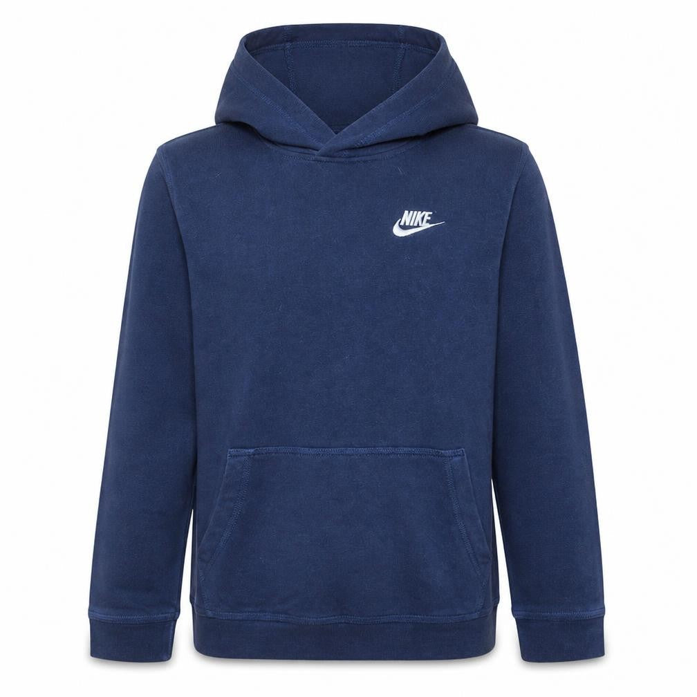 Nike Boys Navy Blue Pullover Hoodie L 13-14 Years Cotton Blend