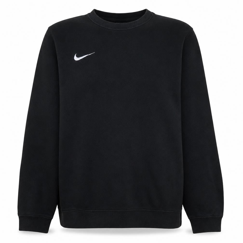Nike Men's Black Pullover Sweatshirt L Logo Crew Neck Fleece