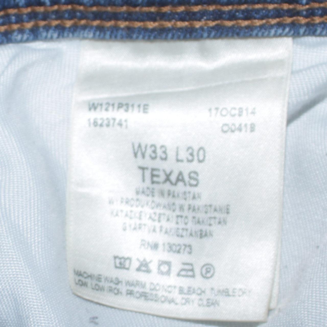 Wrangler Men's Blue Texas Straight Leg Denim Jeans W33 L30