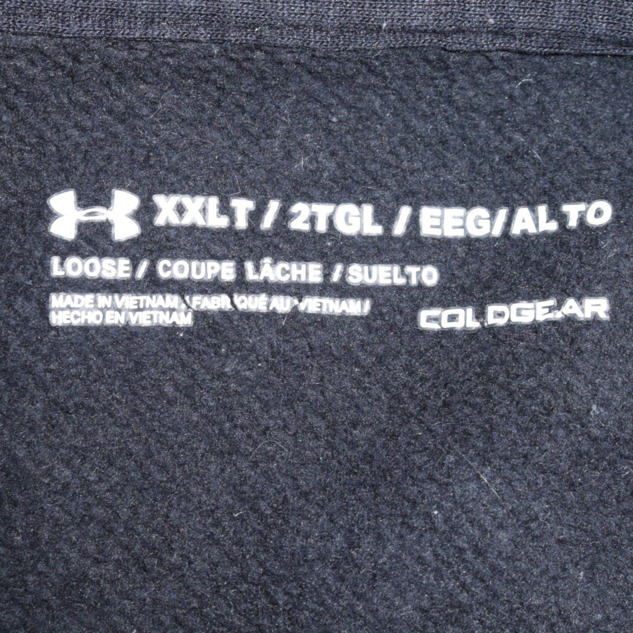 Under Armour Men’s Black Full Zip Hoodie 3XLT ColdGear Fleece