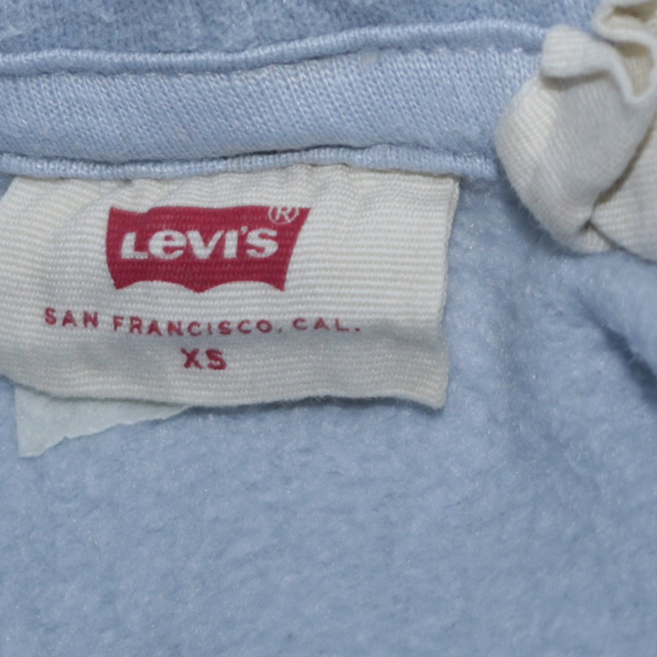 Levi's Womens Light Blue XS Pullover Hoodie with Logo Print