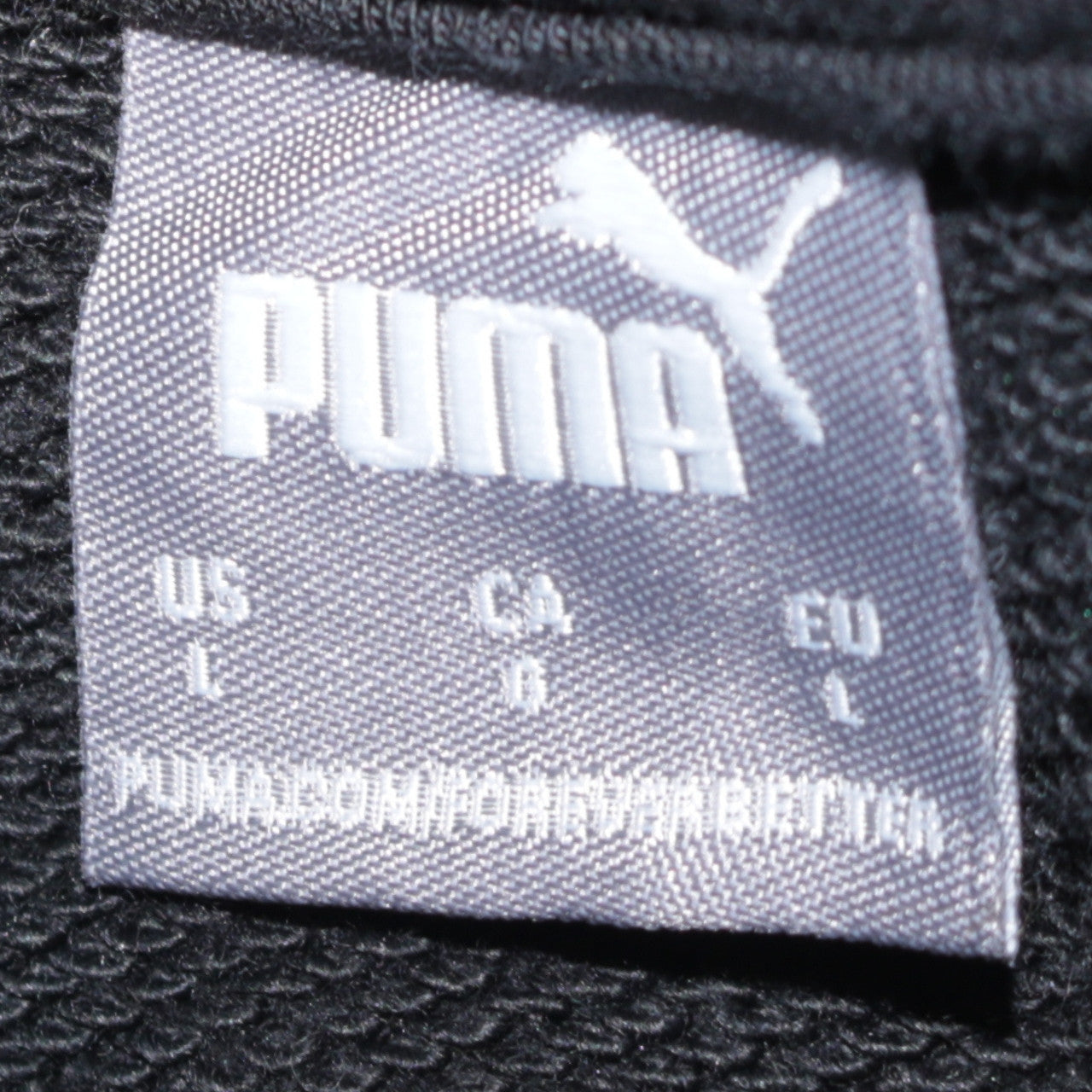 Puma Womens Black Pullover Hoodie L Logo Tape Detail