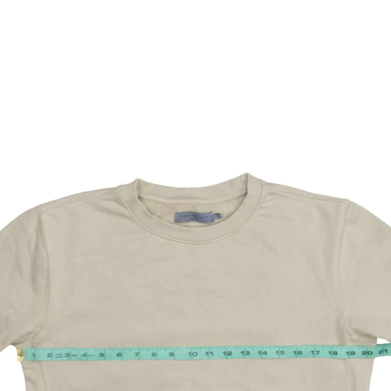 Calvin Klein Jeans Men's Beige Slim Fit Crew Neck Sweatshirt S