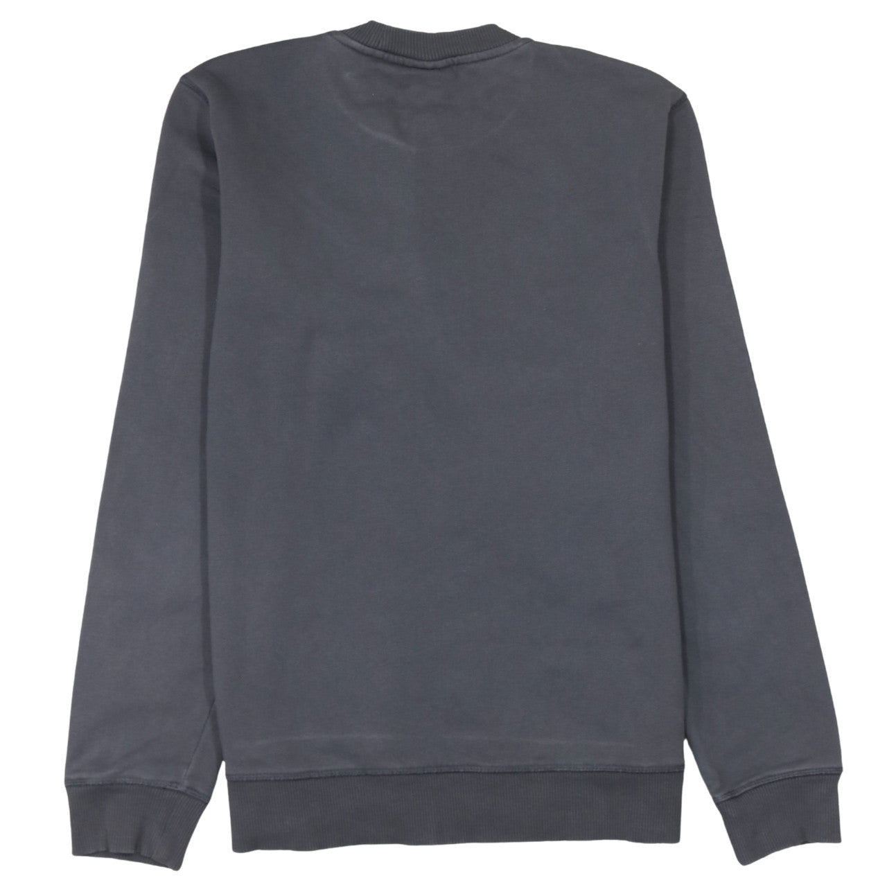 Napapijri Men’s Grey Crew Neck Sweatshirt Size S Logo Pullover