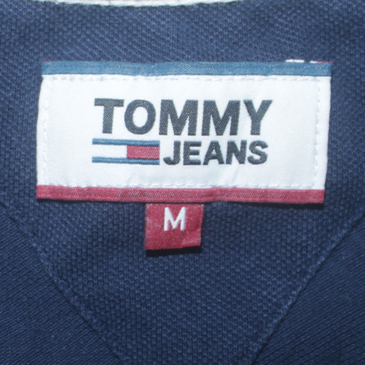 Tommy Jeans Men's Navy Long Sleeve Polo Shirt Size M