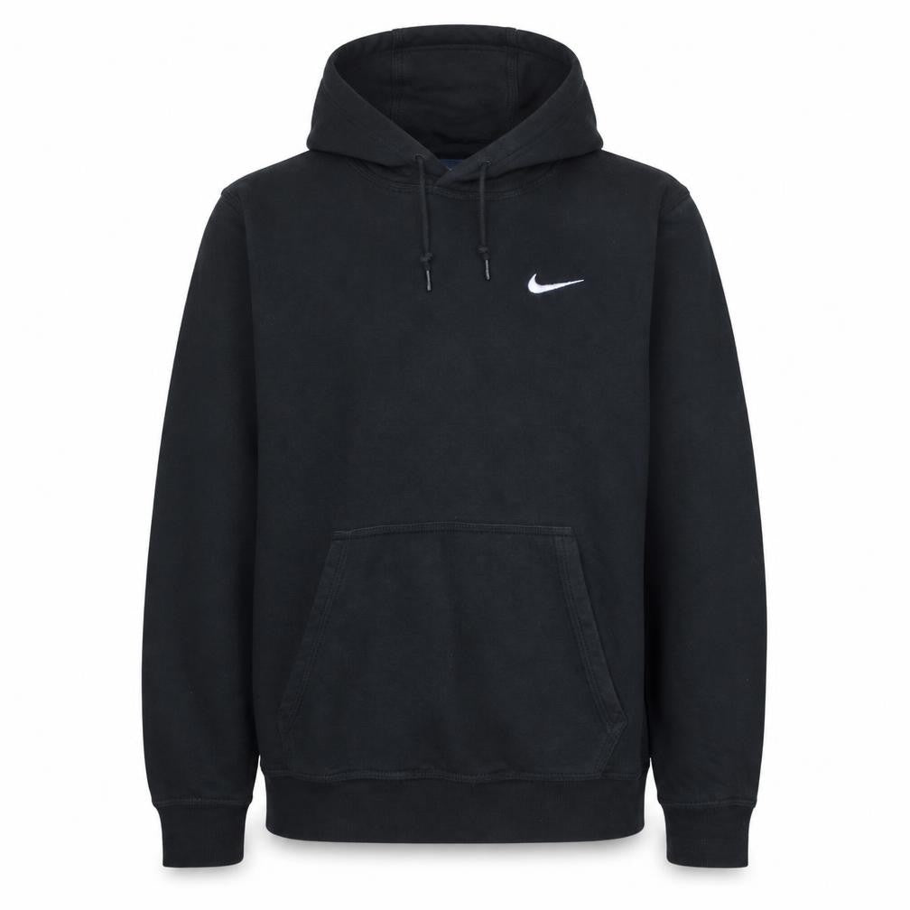 Nike Men’s Black Pullover Hoodie Medium Logo Hooded Sweatshirt
