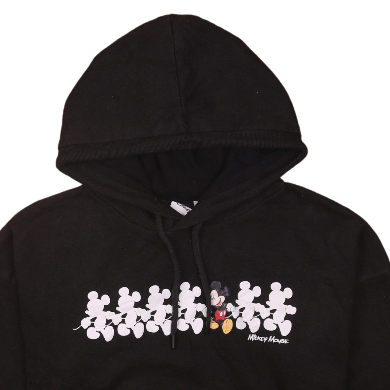 Disney Womens Black Mickey Mouse Pullover Hoodie Size 10/12