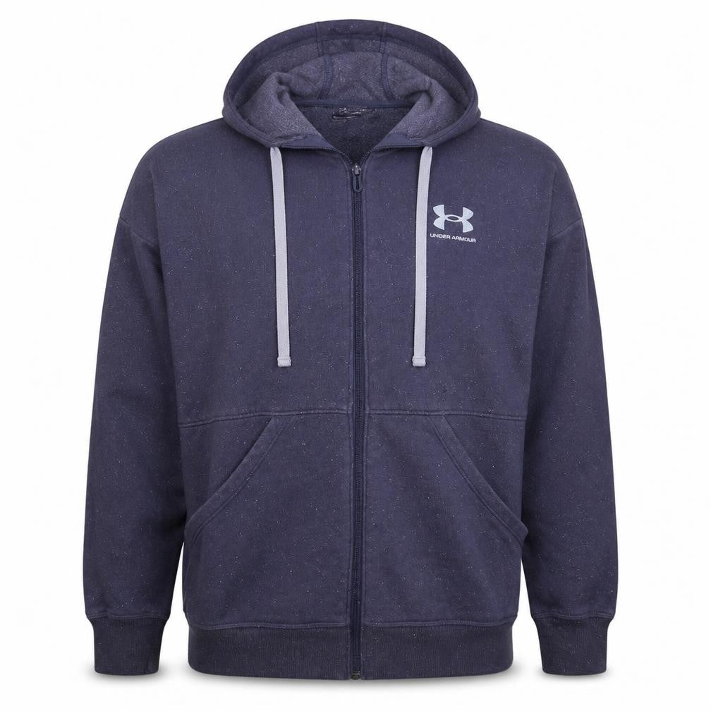 Under Armour Men's Blue Full Zip Hoodie XS Fleece Lined
