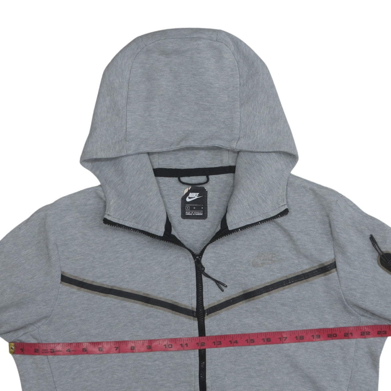 Nike Men Grey Full Zip Hoodie Size M Lightweight Sportswear