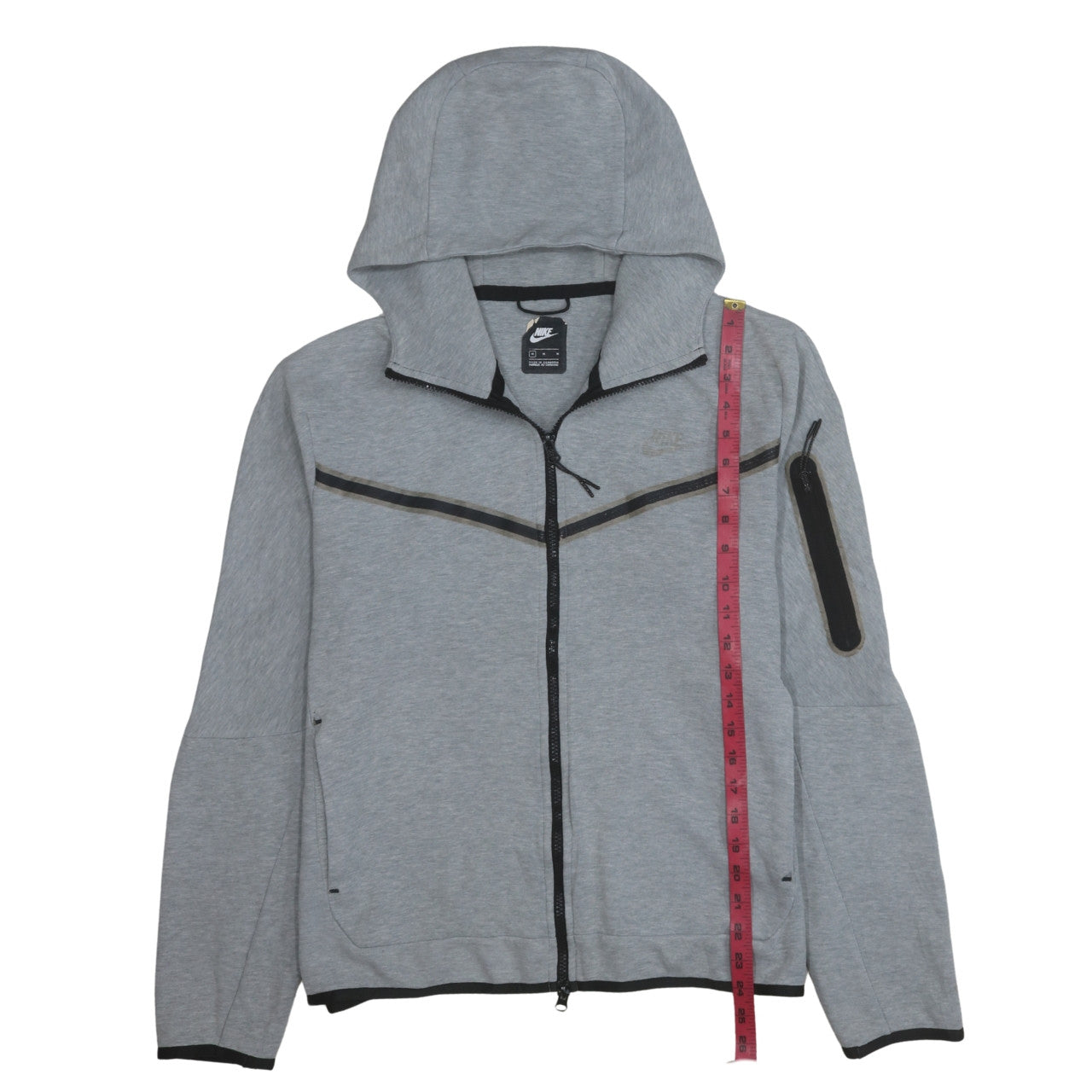 Nike Men Grey Full Zip Hoodie Size M Lightweight Sportswear