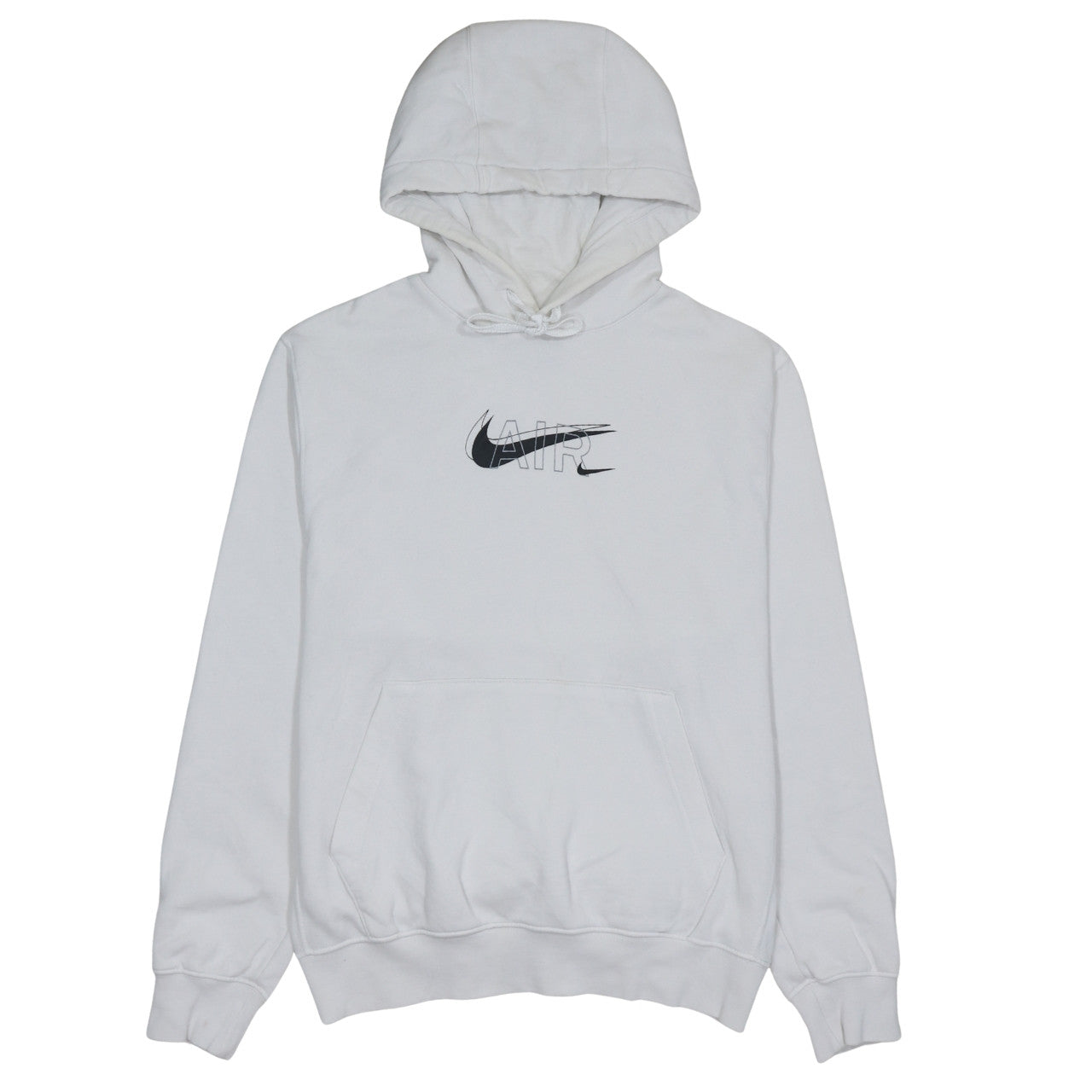 Nike Men's White Pullover Hoodie Small Logo Graphic Sportwear