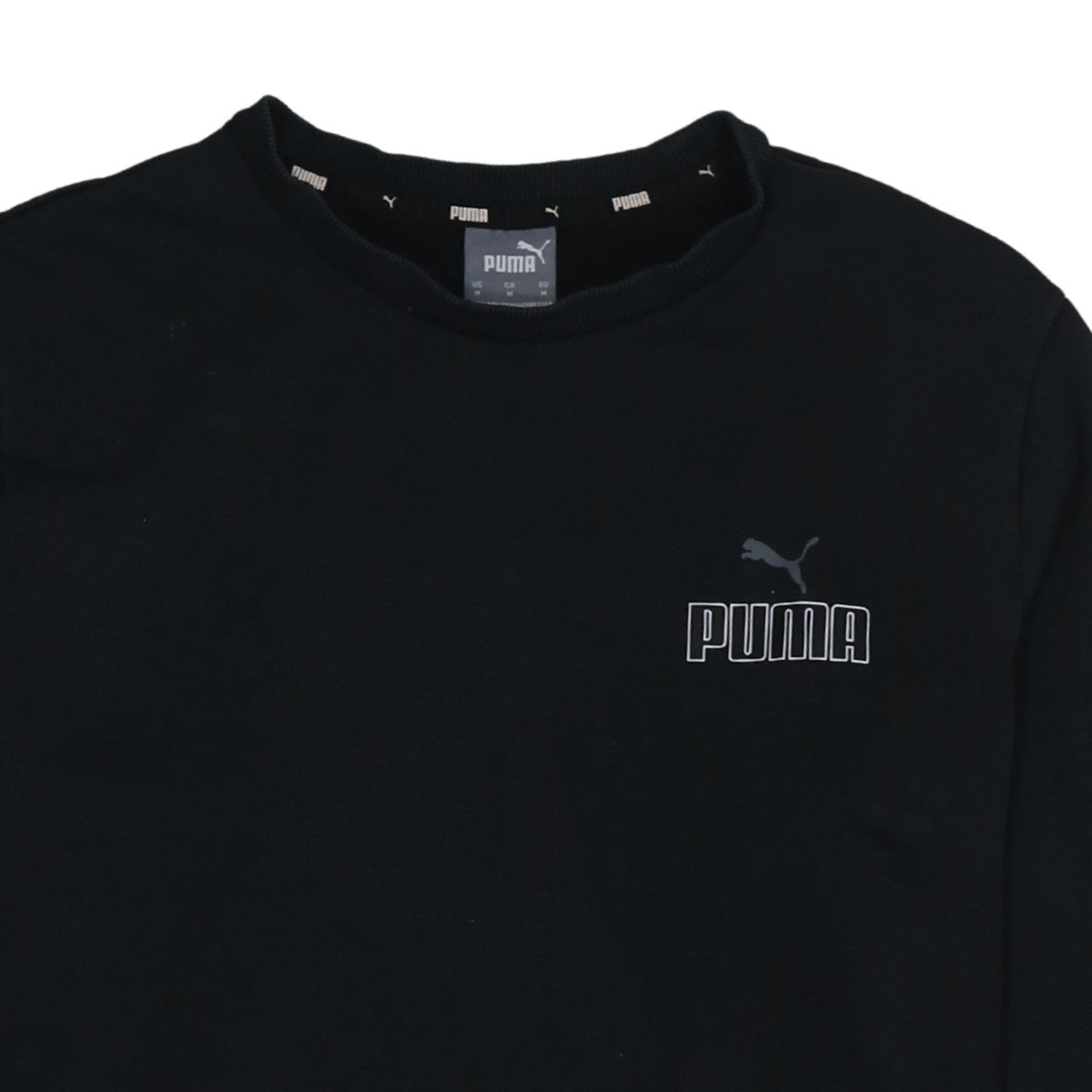 Puma Men’s Black Crew Neck Pullover Sweatshirt M