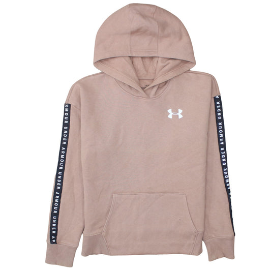 Under Armour Womens Beige Hoodie S Loose Fit Pullover Sweatshirt