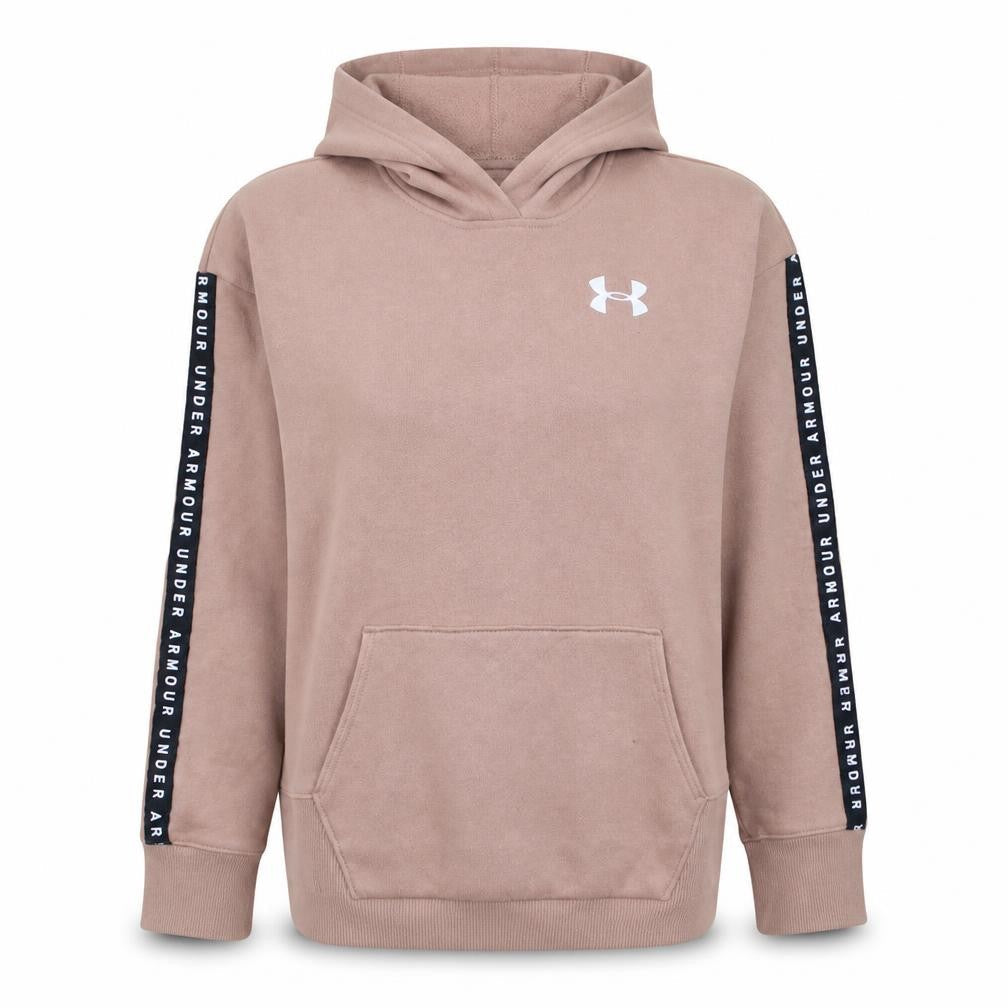 Under Armour Womens Beige Hoodie S Loose Fit Pullover Sweatshirt