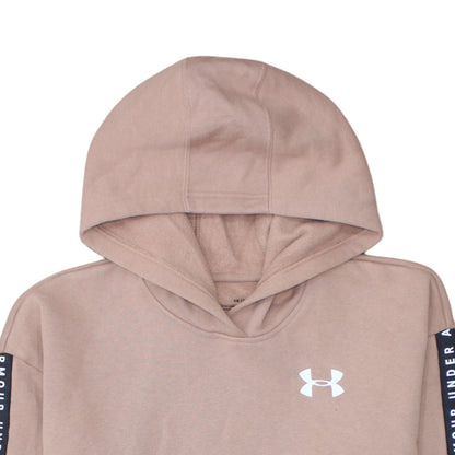 Under Armour Womens Beige Hoodie S Loose Fit Pullover Sweatshirt