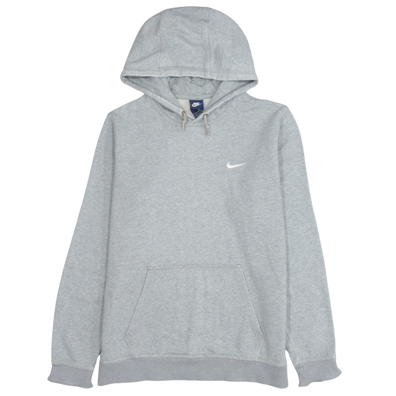Nike Men Grey Pullover Hoodie L Regular Fit Fleece Sportswear