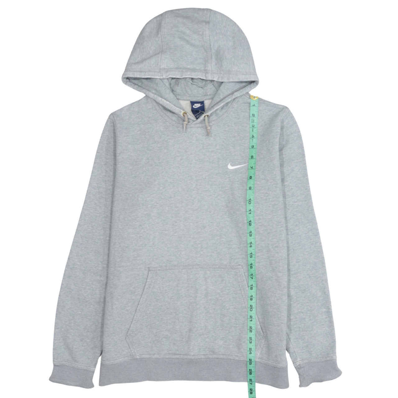 Nike Men Grey Pullover Hoodie L Regular Fit Fleece Sportswear