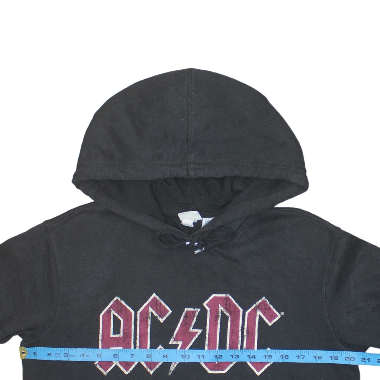 H&M L.O.G.G. Women Black AC/DC Hoodie Size S Cotton Blend Pullover