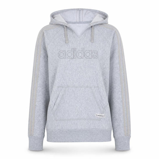 Adidas Womens Grey Hoodie Size M Pullover Hooded Sweatshirt
