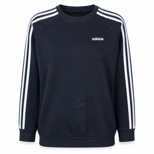 Adidas Women's Black XS Pullover Sweatshirt Crew Neck 3-Stripes Classic