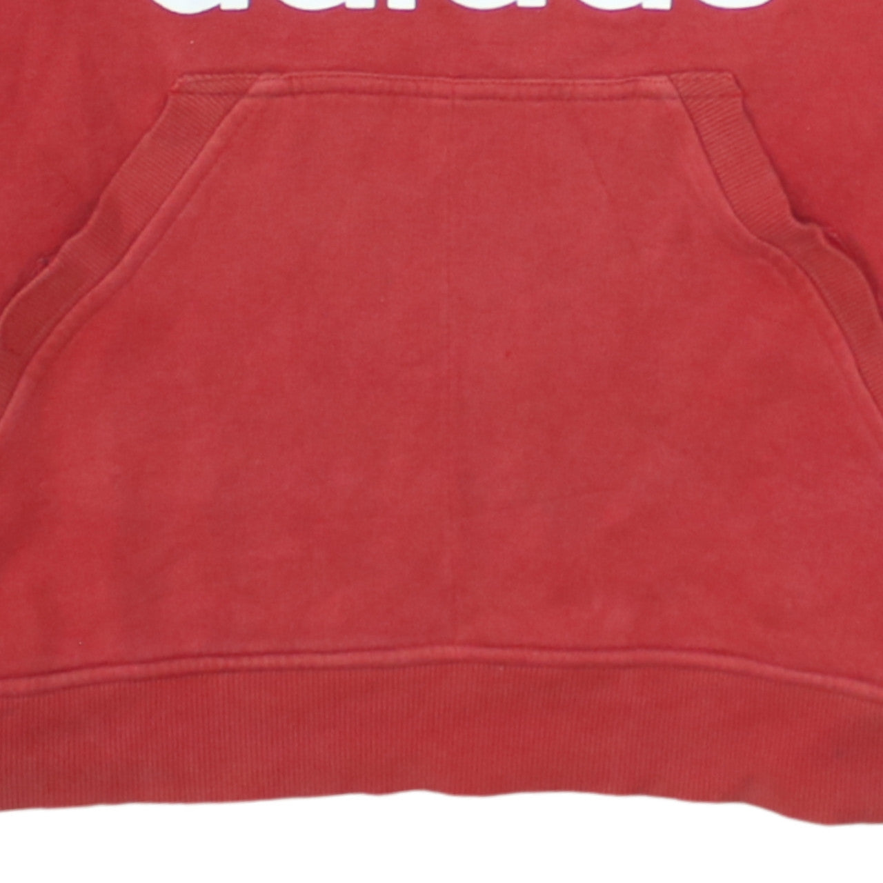 Adidas Men's Red Pullover Hoodie Size S Logo Fleece Sweatshirt