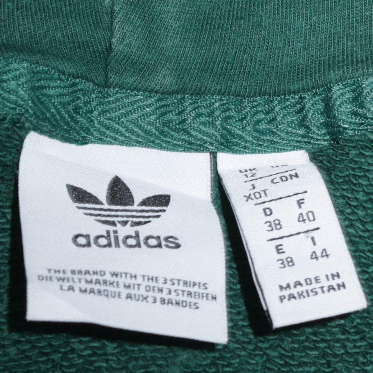 Adidas Womens Green Pullover Hoodie Size 12 Logo Print Casual