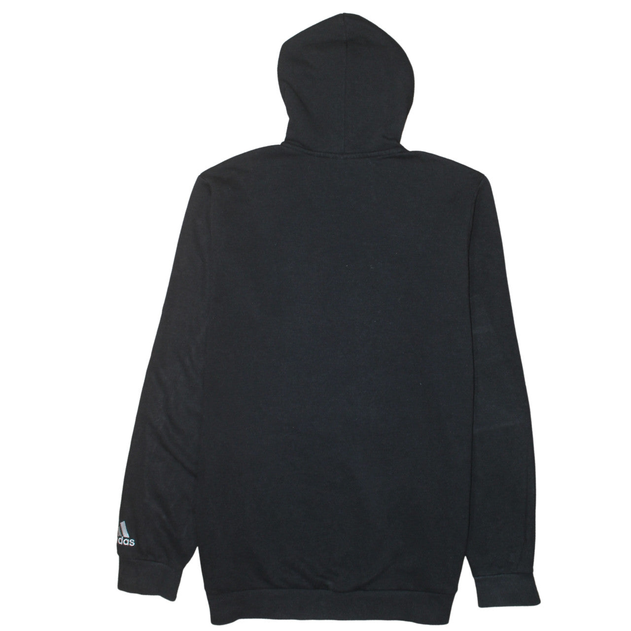 Adidas Mens Black Pullover Hoodie L Sports Logo Fleece