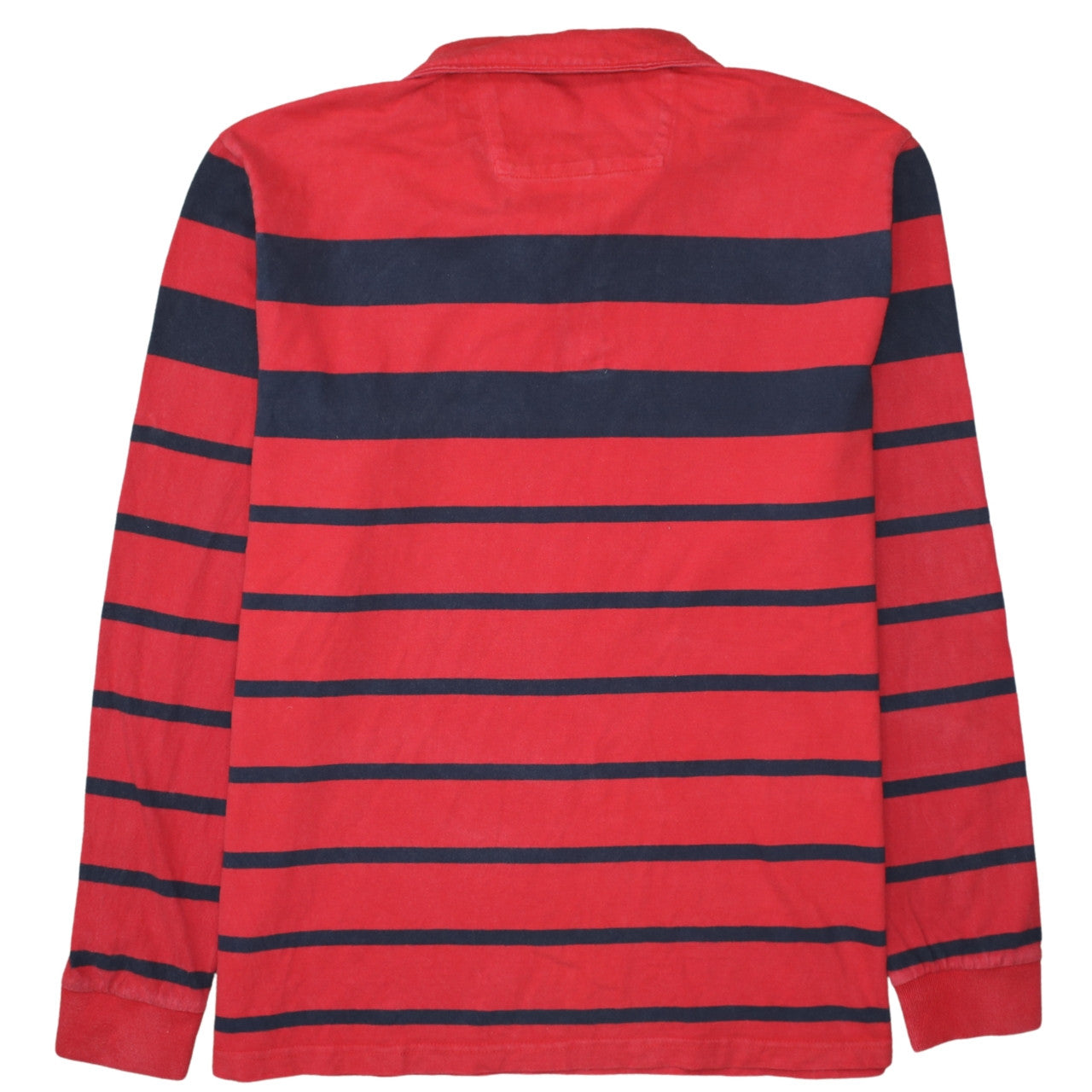 Chaps Men's Red Striped 1/4 Zip Cotton Sweatshirt 2XL