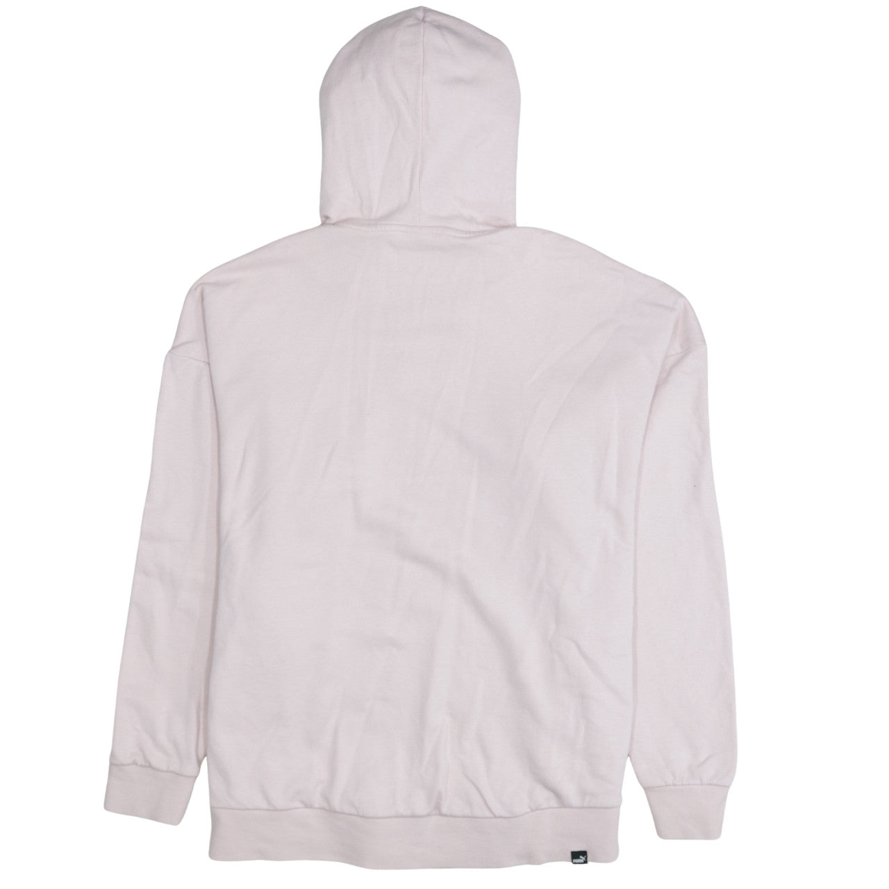 Puma Womens Pink Pullover Hoodie Medium Cotton Embroidered Logo Casual