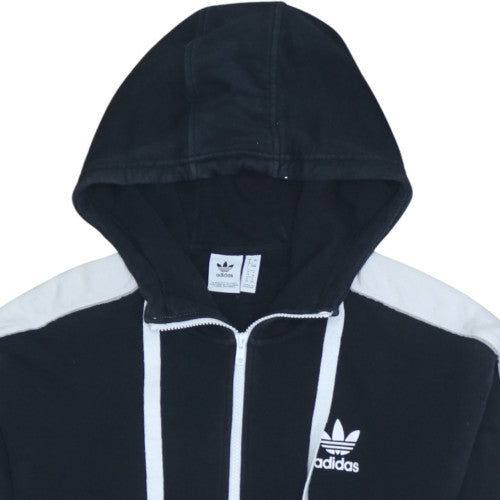 Adidas Womens Black & White Hooded Pullover Sweatshirt Size 8
