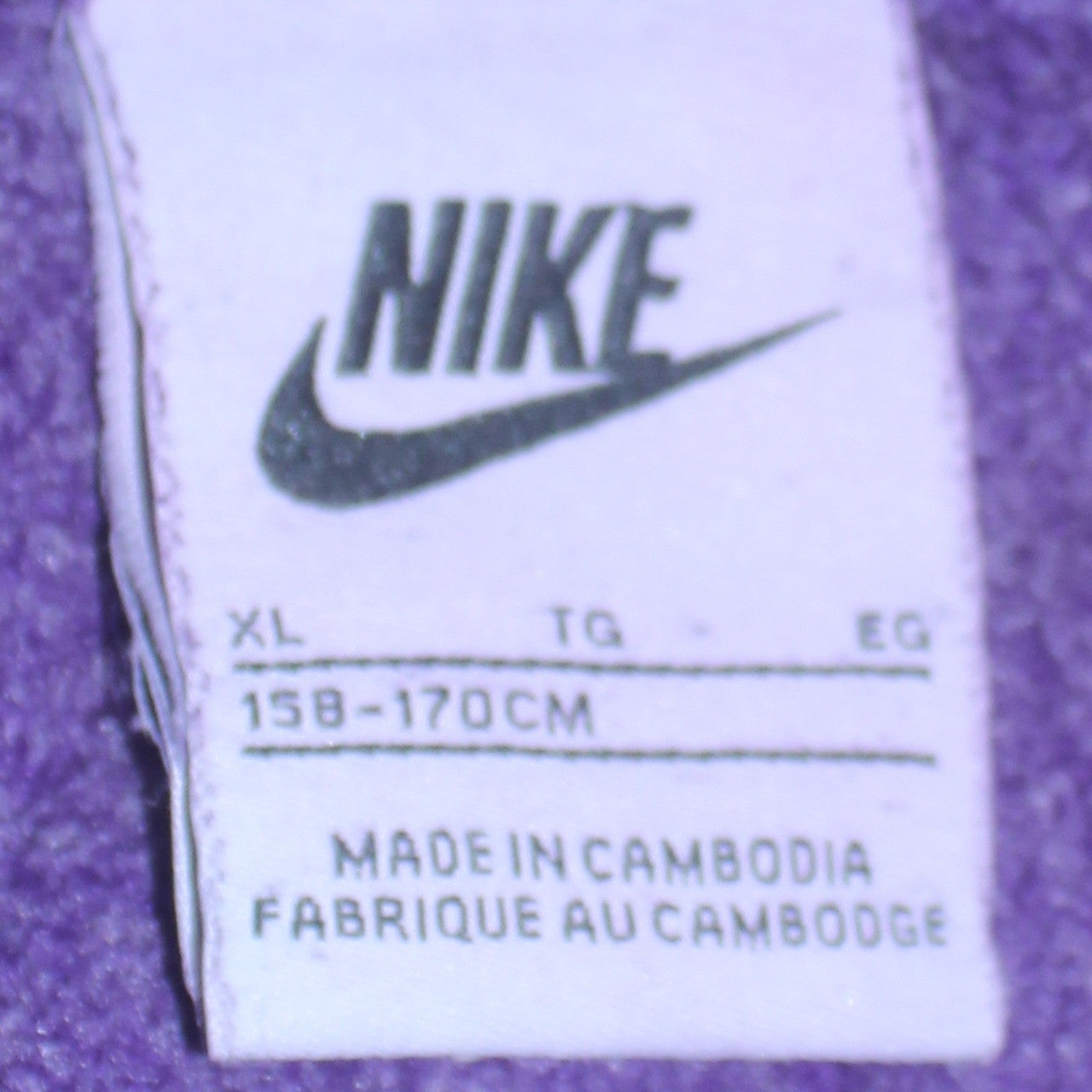 Nike Boys Purple Pullover Hoodie XL (158-170cm) Casual Cotton Sweatshirt