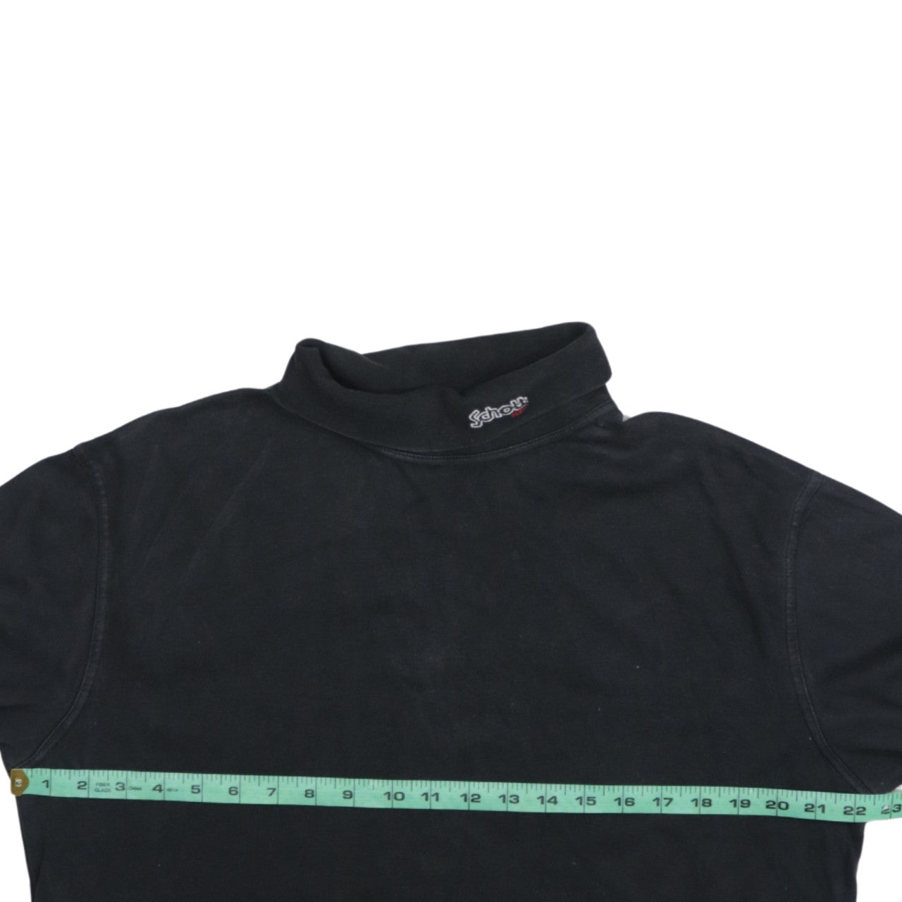 Schott NYC Men's Black Long Sleeve Roll Neck Cotton T-Shirt Size L