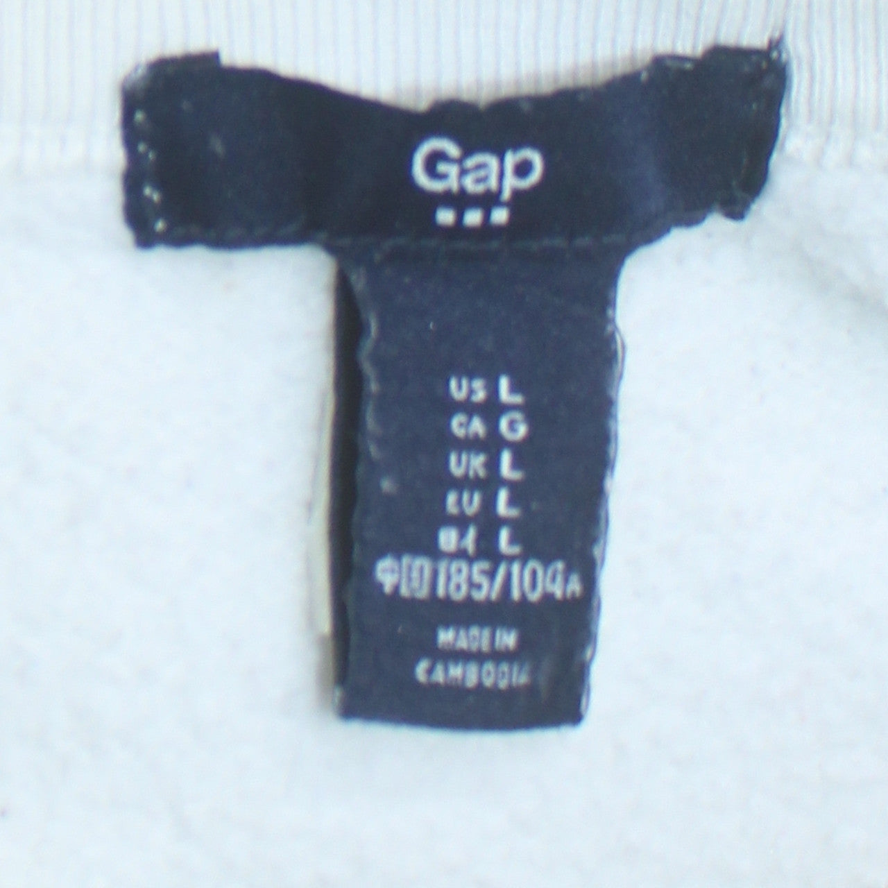 GAP Women's White Logo Pullover Sweatshirt Size L