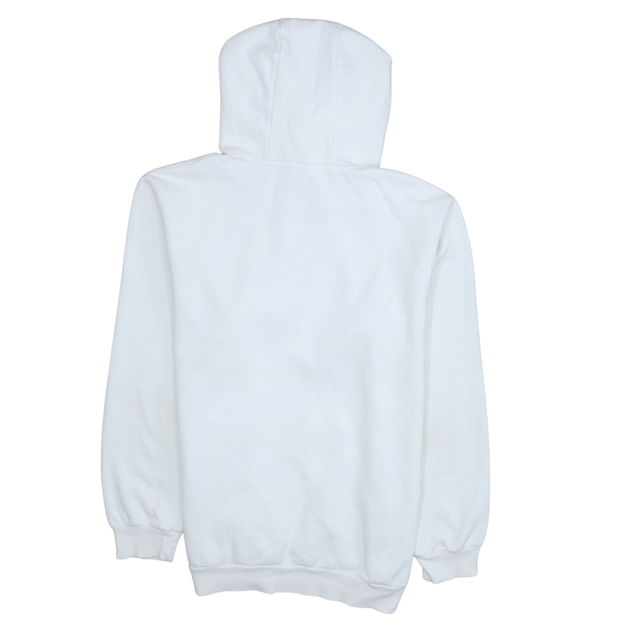 Adidas Women White Pullover Hoodie L Logo Kangaroo Pocket Soft Cotton