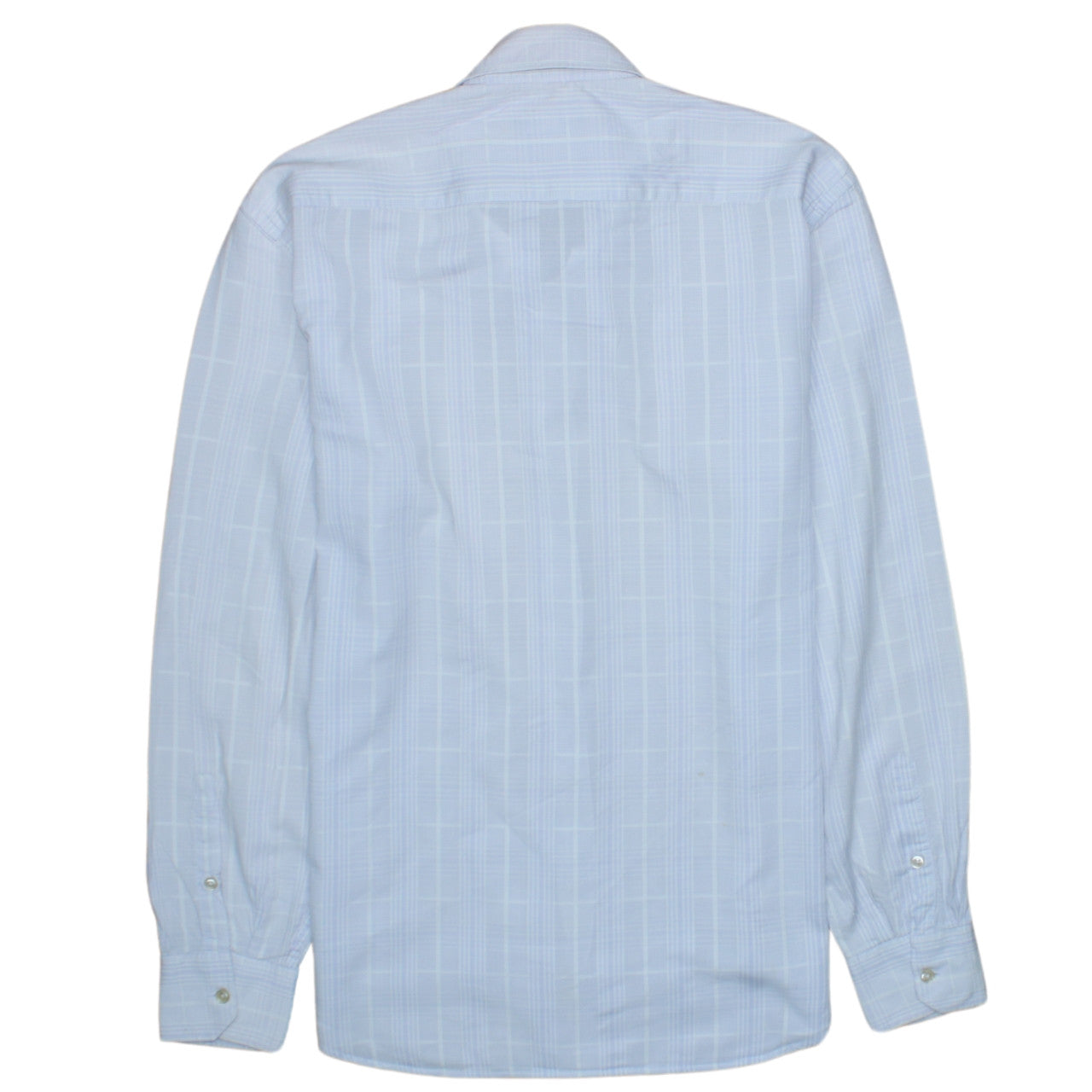 Marc O'Polo Men's Blue Check Cotton Long Sleeve Button-Up Shirt L