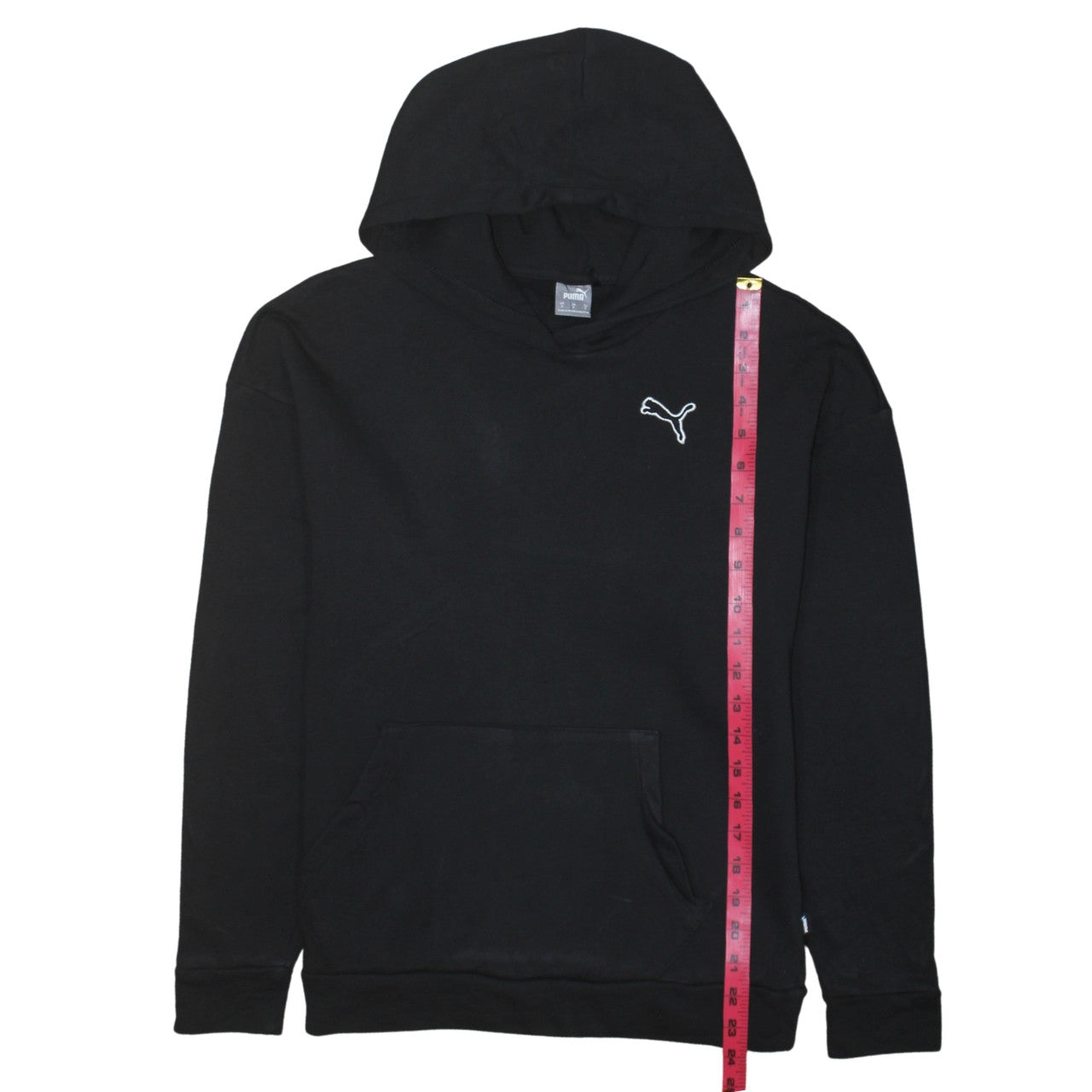 Puma Men's Black Small Pullover Hoodie with Logo
