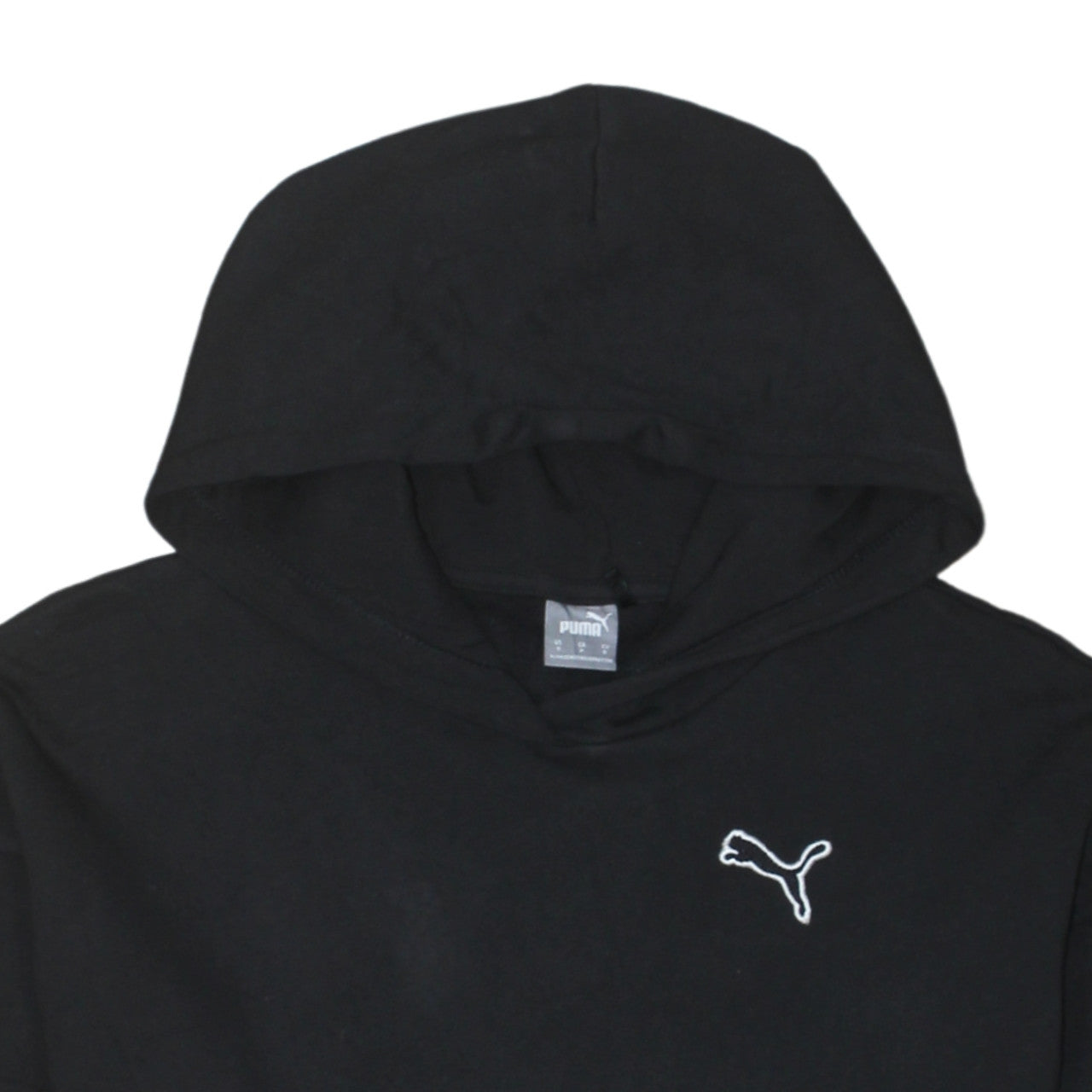 Puma Men's Black Small Pullover Hoodie with Logo