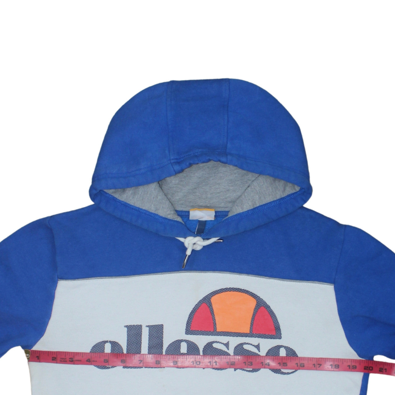 Ellesse Men's Blue Pullover Hoodie Size S Retro Logo Sportswear