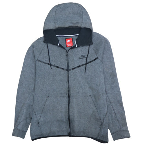 Nike Men's Grey Full Zip Hoodie Size L Regular Fit Sportswear