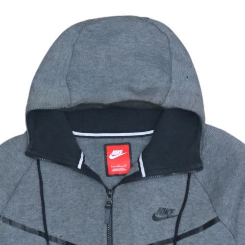 Nike Men's Grey Full Zip Hoodie Size L Regular Fit Sportswear