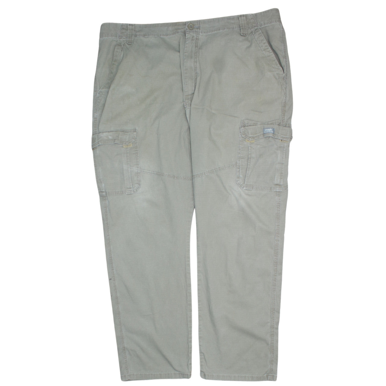 Wrangler Men's Beige Cargo Trousers 42W 32L Relaxed Fit Cotton