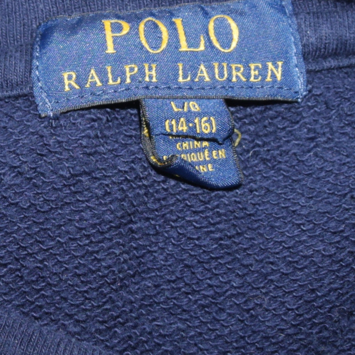 Ralph Lauren Boys Blue Cotton Crew Neck Pullover Sweatshirt 14-16 Years