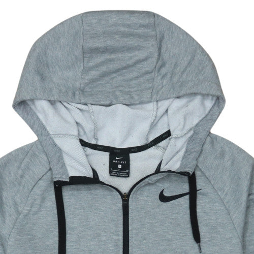 Nike Men's Grey Full Zip Dri-Fit Hoodie Size S