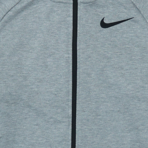 Nike Men's Grey Full Zip Dri-Fit Hoodie Size S